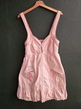ICHI Women’s Pink Zip-Front Baby Doll Dress